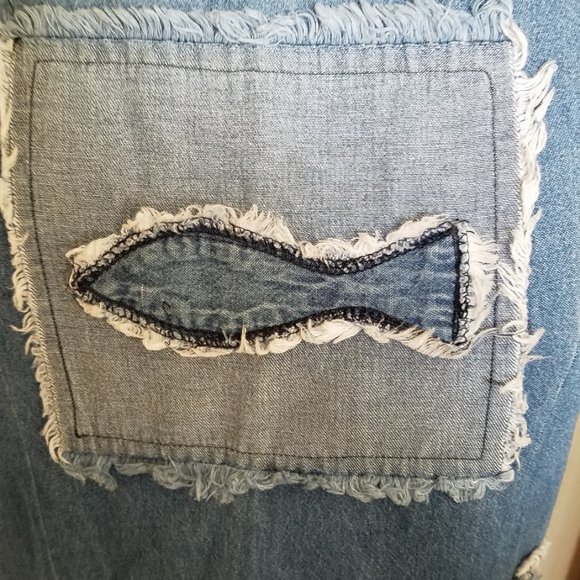 HOME MADE DENIM JUMPER DRESS Size L - Picture 2 of 8